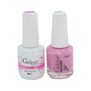  Gelixir Gel Nail Polish Duo - 149 Pink, Glitter Colors by Gelixir sold by DTK Nail Supply