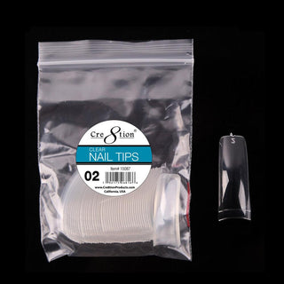  Cre8tion Nail Tips - 15087 - Clear Size 02: 50pcs/bag by Cre8tion sold by DTK Nail Supply