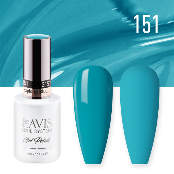 LAVIS Nail Lacquer - 151 Explorer Blue - 0.5oz by LAVIS NAILS sold by DTK Nail Supply