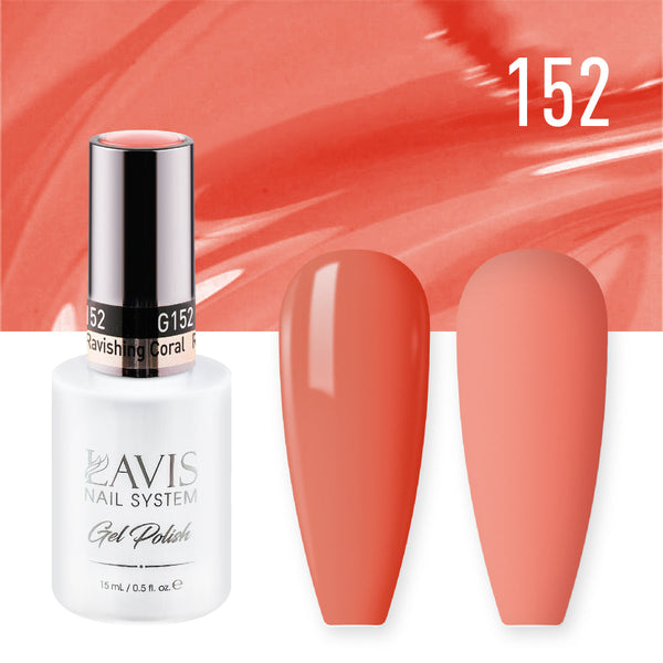 LAVIS Nail Lacquer - 152 Ravishing Coral - 0.5oz by LAVIS NAILS sold by DTK Nail Supply