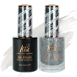  LDS Gel Nail Polish Duo - 152 Glitter, Gold Colors - Confetti by LDS sold by DTK Nail Supply