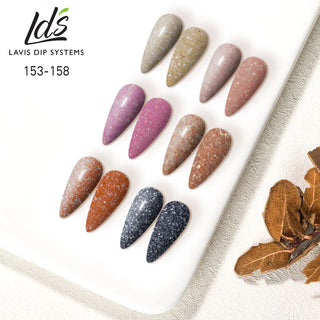  LDS Healthy Gel & Matching Lacquer Starter Kit: 153, 154, 155, 156, 157, 158, Base,Top & Strengthener by LDS sold by DTK Nail Supply