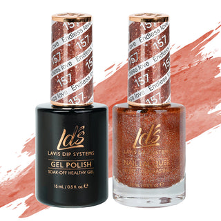  LDS Gel Nail Polish Duo - 157 Glitter Colors - Endless Love by LDS sold by DTK Nail Supply