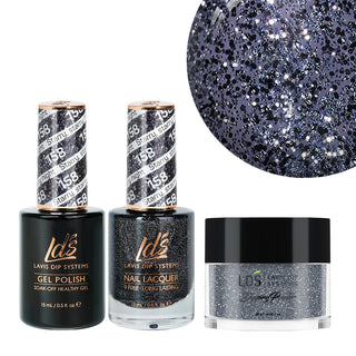  LDS 3 in 1 - 158 Starry, Starry Night - Dip, Gel & Lacquer Matching by LDS sold by DTK Nail Supply