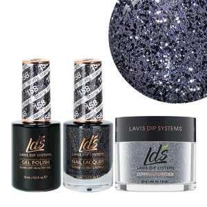  LDS 3 in 1 - 158 Starry, Starry Night - Dip, Gel & Lacquer Matching by LDS sold by DTK Nail Supply