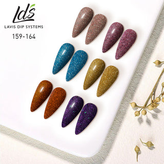  LDS Healthy Gel & Matching Lacquer Starter Kit: 159, 160, 161, 162, 163, 164, Base,Top & Strengthener by LDS sold by DTK Nail Supply