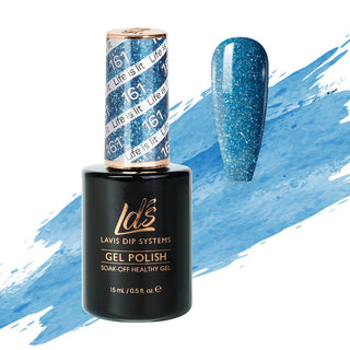  LDS Gel Polish 161 - Blue, Glitter Colors - Life Is Lit by LDS sold by DTK Nail Supply