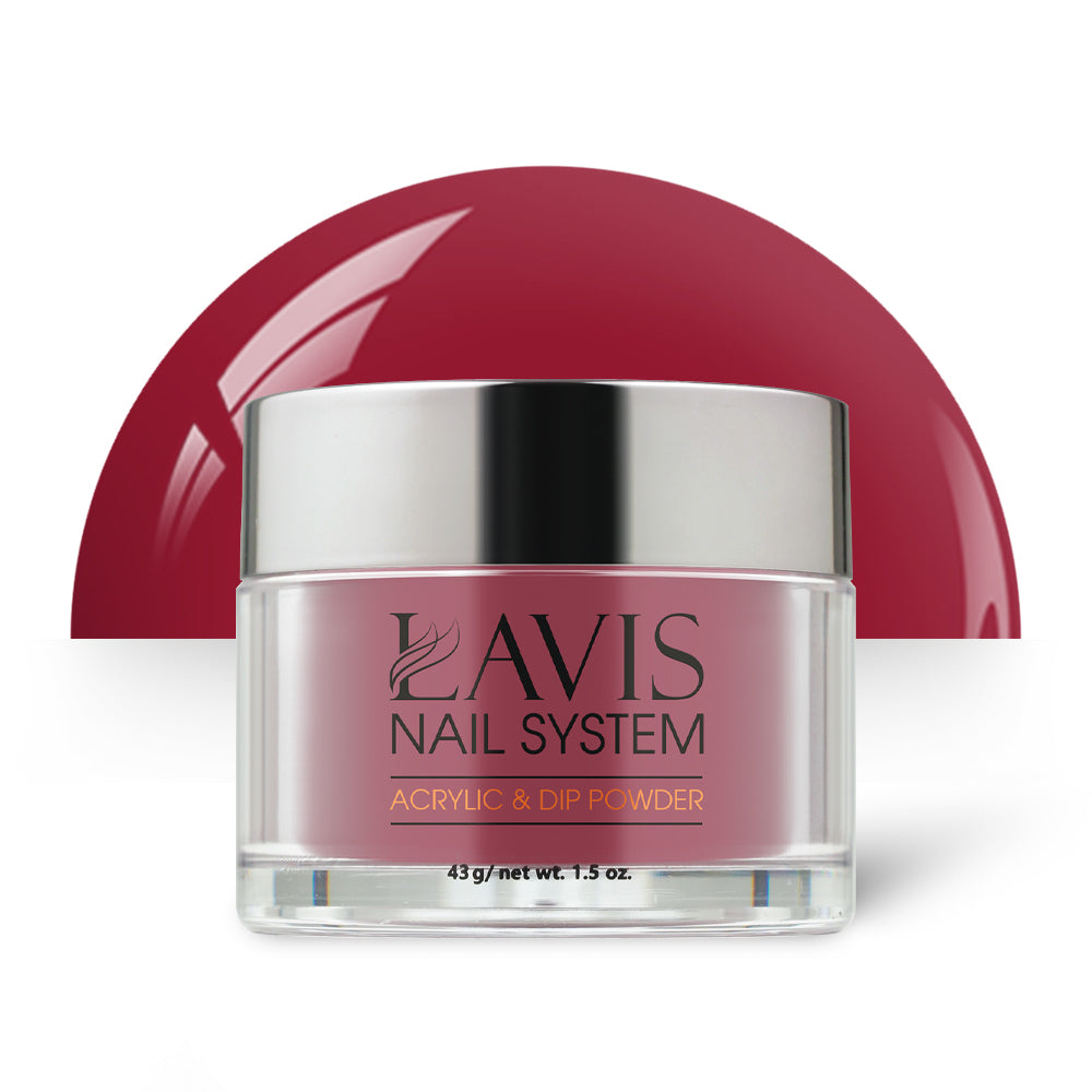 Lavis Acrylic Powder - 163 Fine Wine - Crimson Colors by LAVIS NAILS sold by DTK Nail Supply