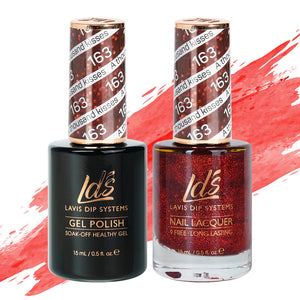 LDS Gel Nail Polish Duo - 163 Glitter Colors - A Thousand Kisses by LDS sold by DTK Nail Supply