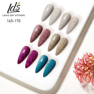  LDS Healthy Gel & Matching Lacquer Starter Kit: 165, 166, 167, 168, 169, 170, Base,Top & Strengthener by LDS sold by DTK Nail Supply