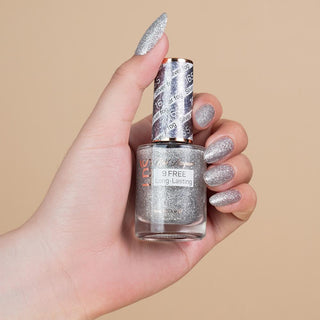 LDS Gel Polish 165 - Glitter, Silver Colors - Silver Fog