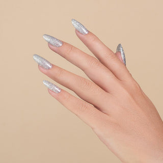 LDS Gel Polish 165 - Glitter, Silver Colors - Silver Fog