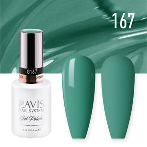 Lavis Gel Polish 167 - Green Colors - Peacock by LAVIS NAILS sold by DTK Nail Supply