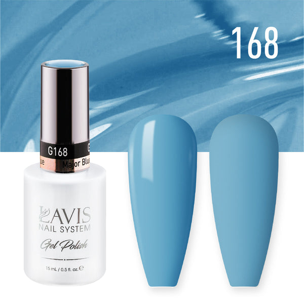 Lavis Gel Polish 168 - Blue Colors - Major Blue by LAVIS NAILS sold by DTK Nail Supply