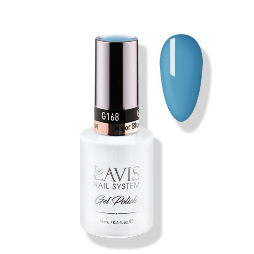 Lavis Gel Polish 168 - Blue Colors - Major Blue by LAVIS NAILS sold by DTK Nail Supply