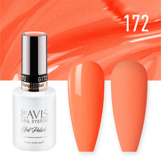 Lavis Gel Nail Polish Duo - 172 Orange Colors - Orange Sorbet by LAVIS NAILS sold by DTK Nail Supply