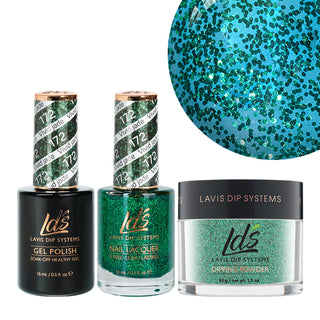  LDS 3 in 1 - 172 Vivid Jade - Dip, Gel & Lacquer Matching by LDS sold by DTK Nail Supply