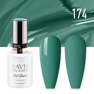  Lavis Gel Nail Polish Duo - 174 Green Colors - Thermal Spring by LAVIS NAILS sold by DTK Nail Supply