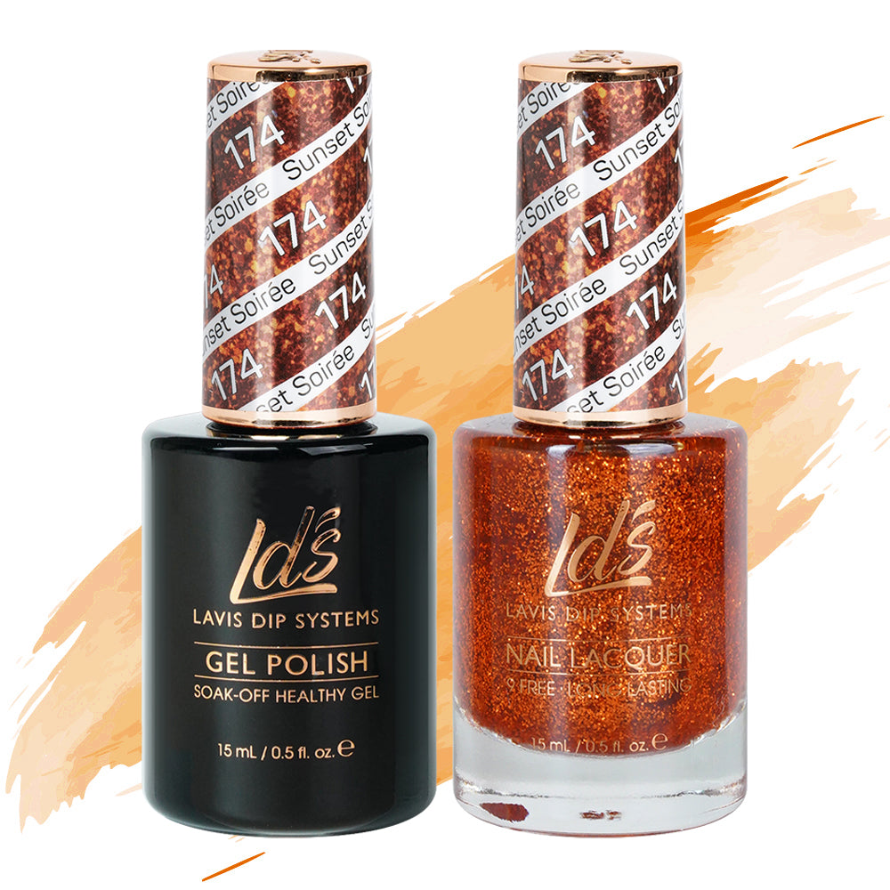  LDS Gel Nail Polish Duo - 174 Sunset Soirée by LDS sold by DTK Nail Supply
