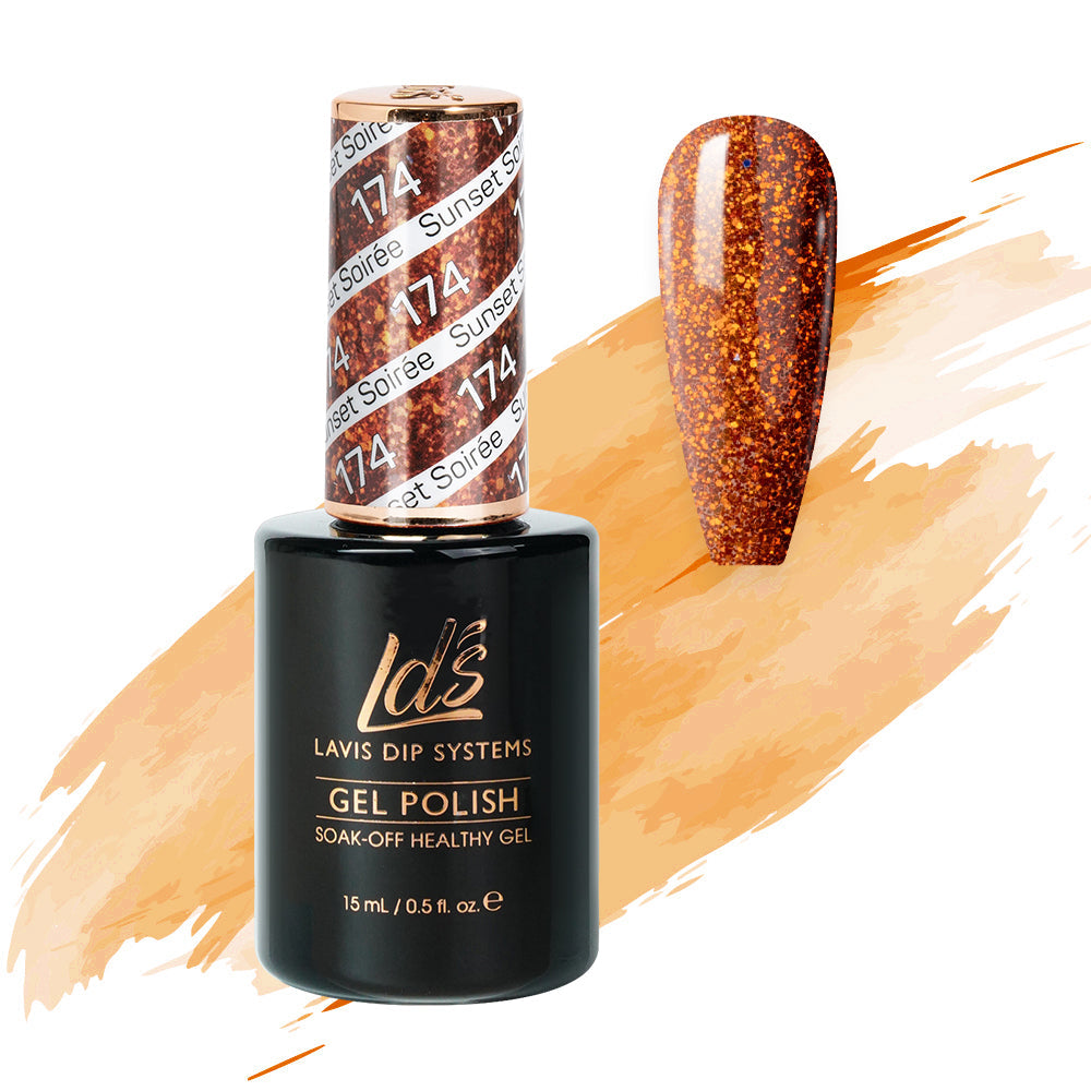  LDS Hema Free Gel Polish 174 - Sunset Soirée by LDS HEMA FREE GEL POLISH sold by DTK Nail Supply