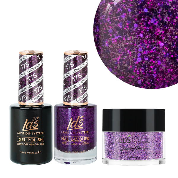 LDS 3 in 1 - 175 Celestial - Dip, Gel & Lacquer Matching by LDS sold by DTK Nail Supply