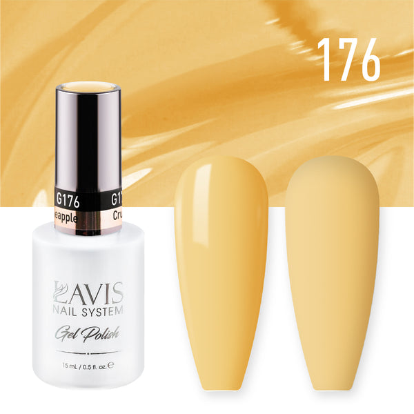 Lavis Gel Nail Polish Duo - 176 Yellow Colors - Crushed Pineapple by LAVIS NAILS sold by DTK Nail Supply