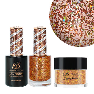  LDS 3 in 1 - 176 Autumn Russet - Dip, Gel & Lacquer Matching by LDS sold by DTK Nail Supply