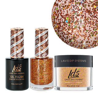  LDS 3 in 1 - 176 Autumn Russet - Dip, Gel & Lacquer Matching by LDS sold by DTK Nail Supply