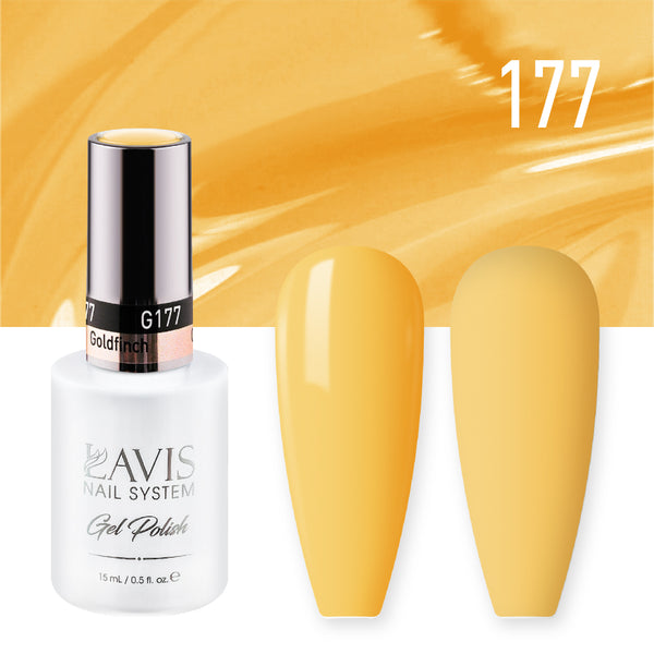 Lavis Gel Nail Polish Duo - 177 Yellow Colors - Goldfinch by LAVIS NAILS sold by DTK Nail Supply