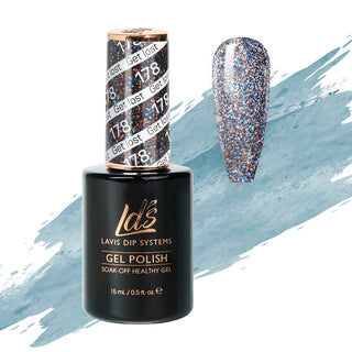  LDS Gel Polish 178 - Black, Glitter Colors - Get Lost by LDS sold by DTK Nail Supply