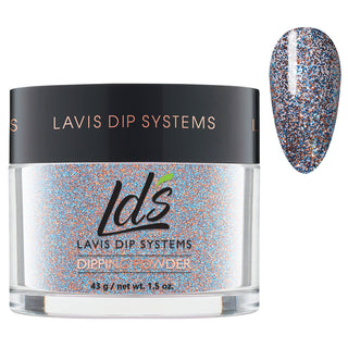  LDS Black Glitter Dipping Powder Nail Colors - 178 Get Lost by LDS sold by DTK Nail Supply