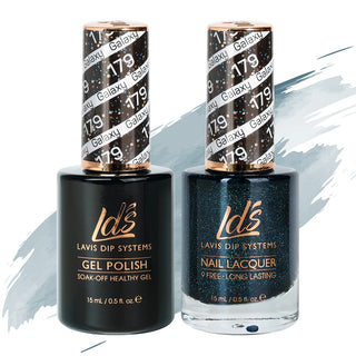  LDS Gel Nail Polish Duo - 179 Black, Glitter Colors - Galaxy by LDS sold by DTK Nail Supply