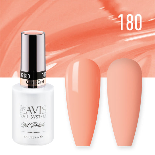 Lavis Gel Polish 180 - Peach Colors - Carrot Cake by LAVIS NAILS sold by DTK Nail Supply