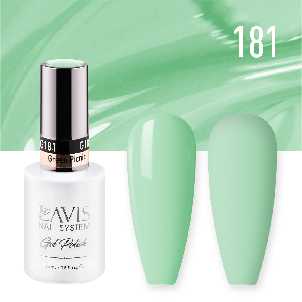 Lavis Gel Polish 181 - Green Colors - Green Picnic by LAVIS NAILS sold by DTK Nail Supply