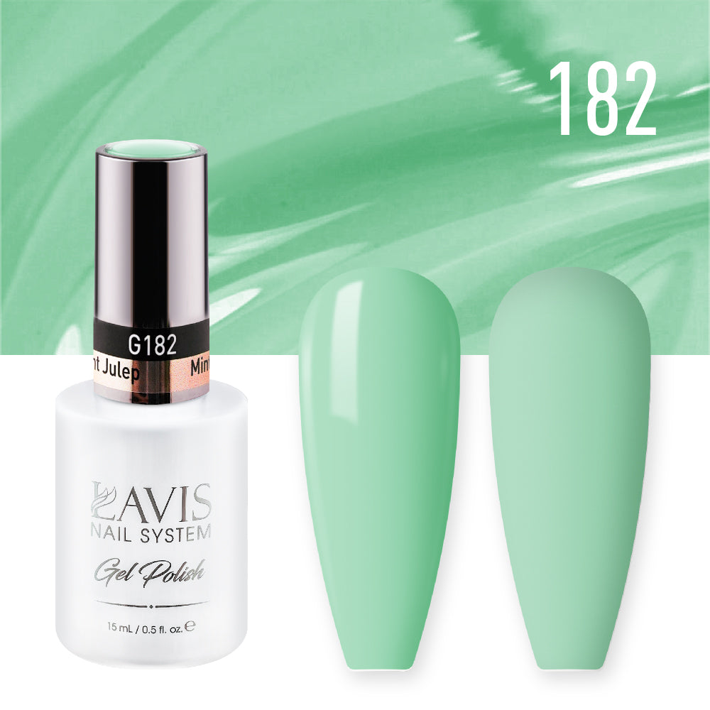 Lavis Gel Polish 182 - Green Colors - Mint Julep by LAVIS NAILS sold by DTK Nail Supply