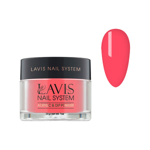 Lavis Acrylic Powder - 186 Hot Coral - Pink Colors by LAVIS NAILS sold by DTK Nail Supply
