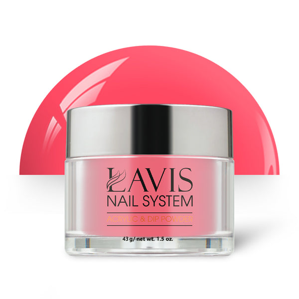 Lavis Acrylic Powder - 186 Hot Coral - Pink Colors by LAVIS NAILS sold by DTK Nail Supply