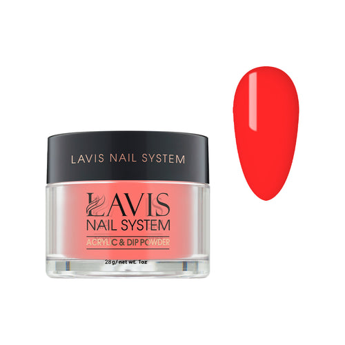 Lavis Acrylic Powder - 187 Daring Orange - Scarlet Colors by LAVIS NAILS sold by DTK Nail Supply