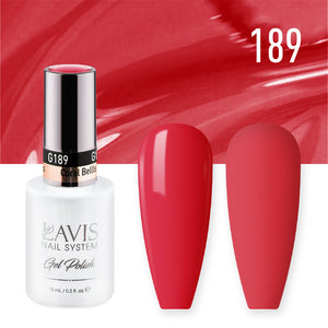 Lavis Gel Polish 189 - Crimson Colors - Coral Bellls by LAVIS NAILS sold by DTK Nail Supply