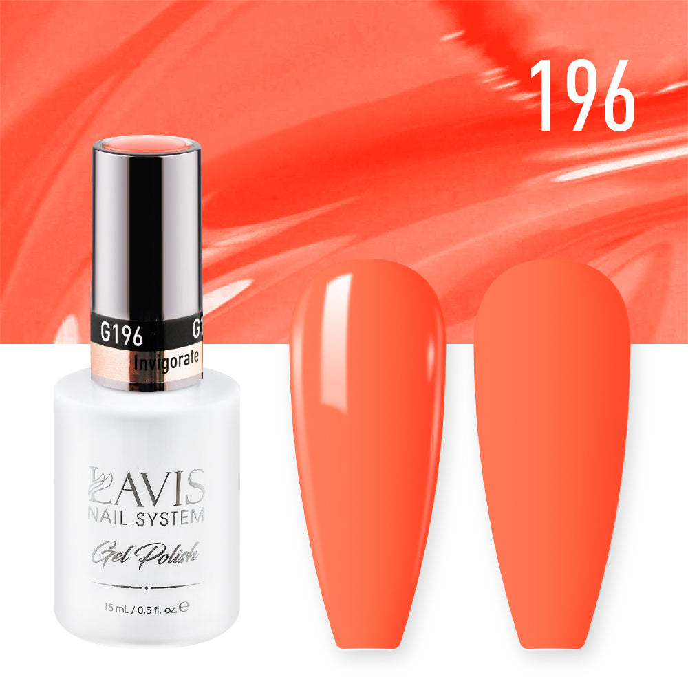 Lavis Gel Polish 196 - Pink Coral Colors - Invigorate by LAVIS NAILS sold by DTK Nail Supply
