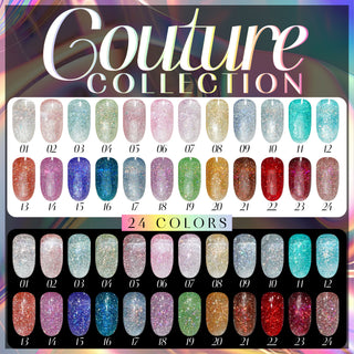 LAVIS Glitter G04 - 24 - Gel Polish 0.5 oz - Couture Collection by LAVIS NAILS sold by DTK Nail Supply