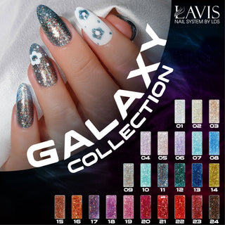 LAVIS Glitter G01 - 05 - Gel Polish 0.5 oz - Galaxy Collection