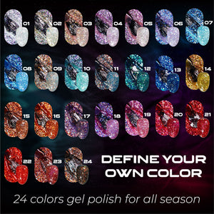 LAVIS Glitter G01 - 02 - Gel Polish 0.5 oz - Galaxy Collection by LAVIS NAILS sold by DTK Nail Supply