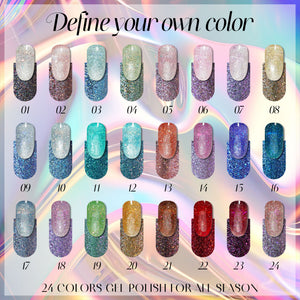 LAVIS Glitter G04 - 10 - Gel Polish 0.5 oz - Couture Collection by LAVIS NAILS sold by DTK Nail Supply