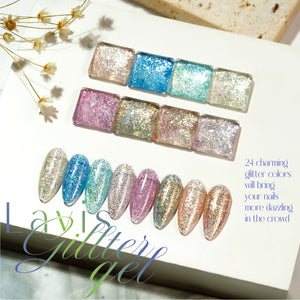LAVIS Glitter G02 - 09 - Gel Polish 0.5 oz - Pillow Talk Collection by LAVIS NAILS sold by DTK Nail Supply
