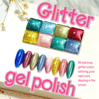 LAVIS Glitter G03 - 05 - Gel Polish 0.5 oz - Barbie Collection