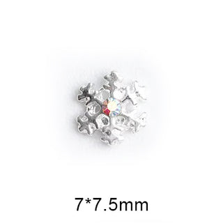 #3B Snowflake Nail Charms - Silver