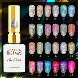  LAVIS Glitter G02 - 08 - Gel Polish 0.5 oz - Pillow Talk Collection by LAVIS NAILS sold by DTK Nail Supply
