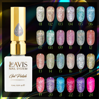 LAVIS Glitter G02 - 21 - Gel Polish 0.5 oz - Pillow Talk Collection by LAVIS NAILS sold by DTK Nail Supply