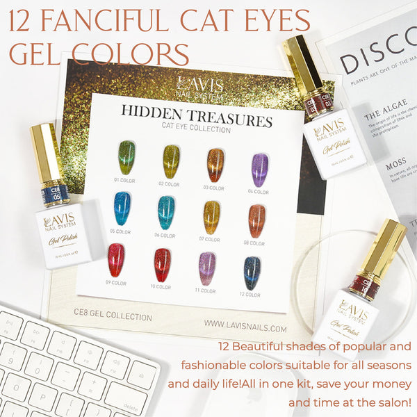 LAVIS Cat Eyes CE8 - 02 - Gel Polish 0.5 oz - Lavis Hidden Treasures Collection by LAVIS NAILS sold by DTK Nail Supply